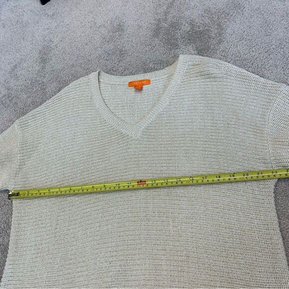 JOE fresh cream V-neck longsleeve knit sweater Sz L - Picture 10 of 11